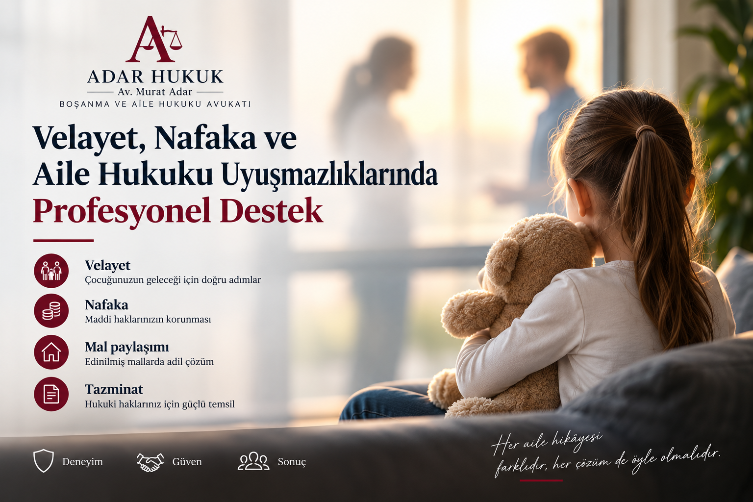 Velayet, nafaka ve aile hukuku uyuşmazlıklarında profesyonel destek